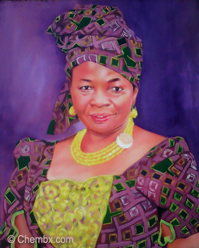 Chembx hand-painted portrait of a musician on textured canvas